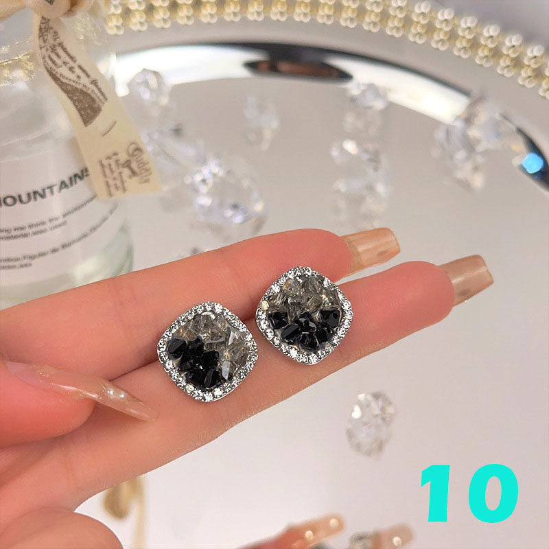 Gradient crystal fashion earrings
