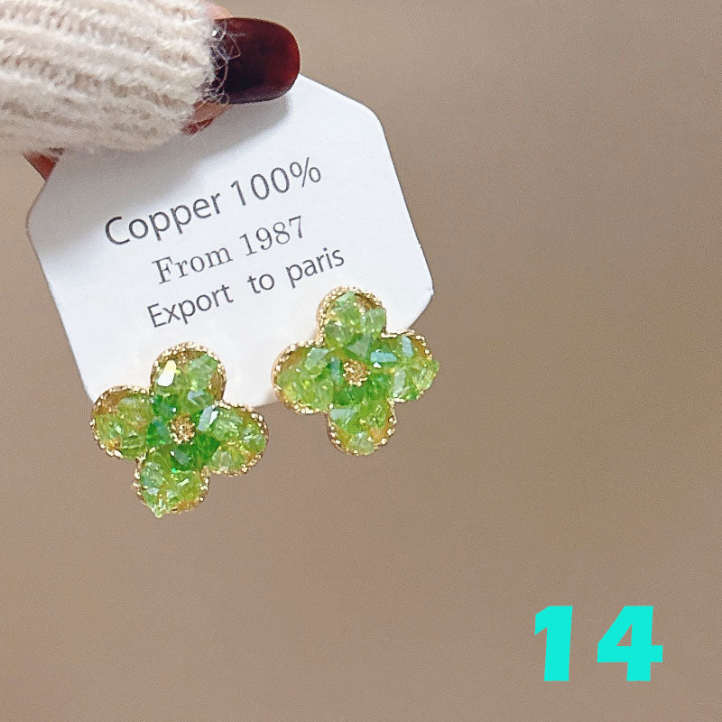 Gradient crystal fashion earrings