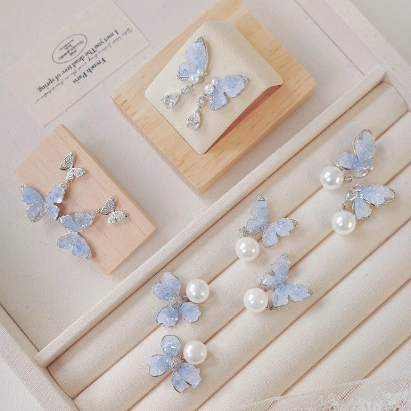 Gradient crystal fashion earrings