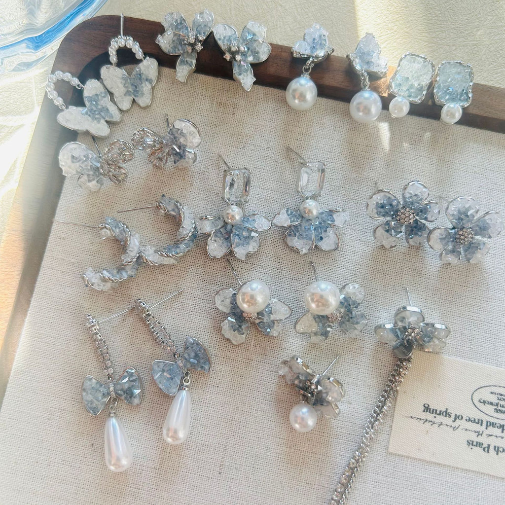 Gradient crystal fashion earrings