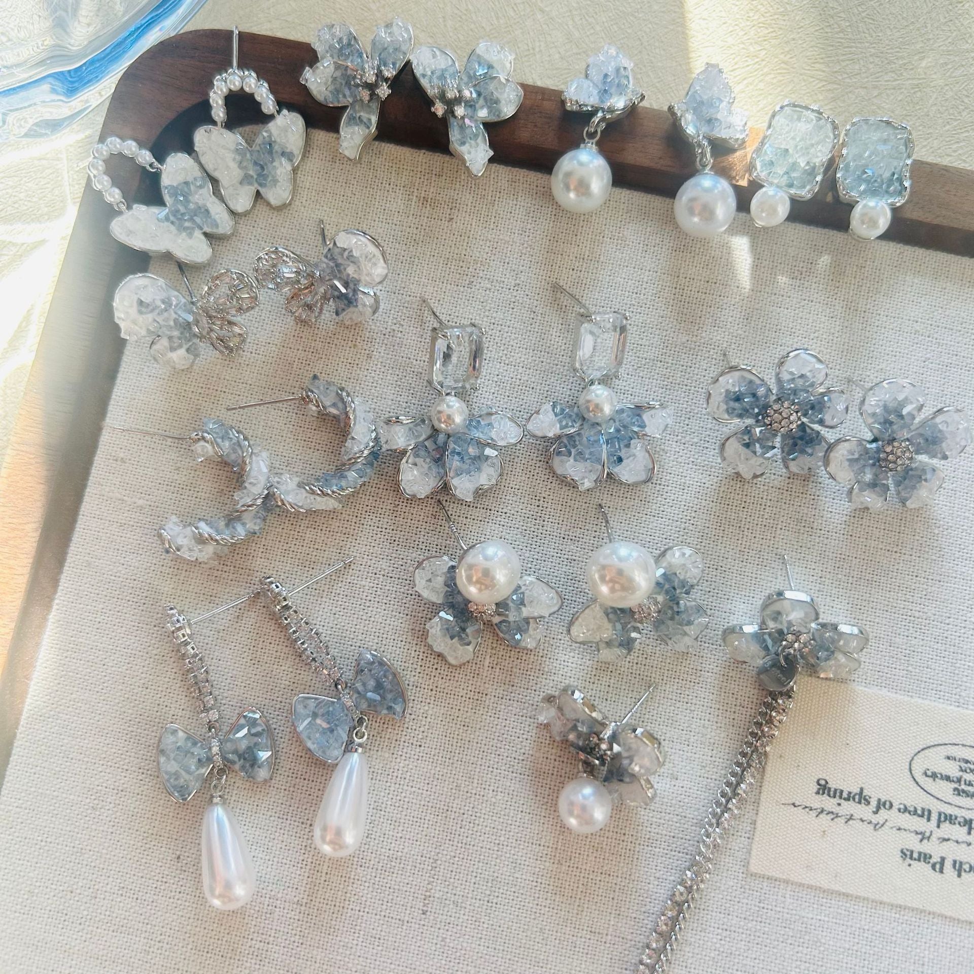 Gradient crystal fashion earrings