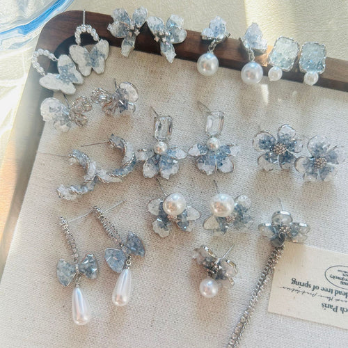 Gradient crystal fashion earrings