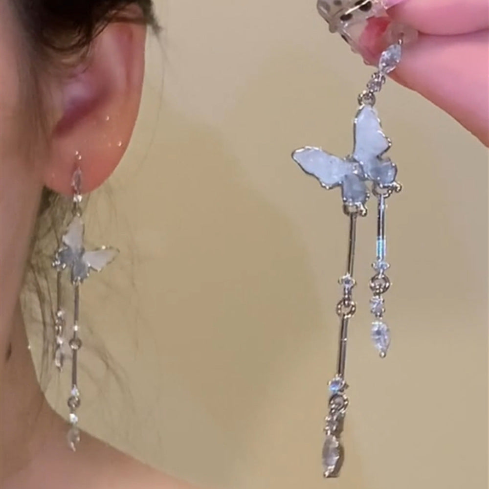 Gradient crystal fashion earrings