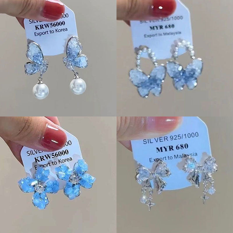 Gradient crystal fashion earrings