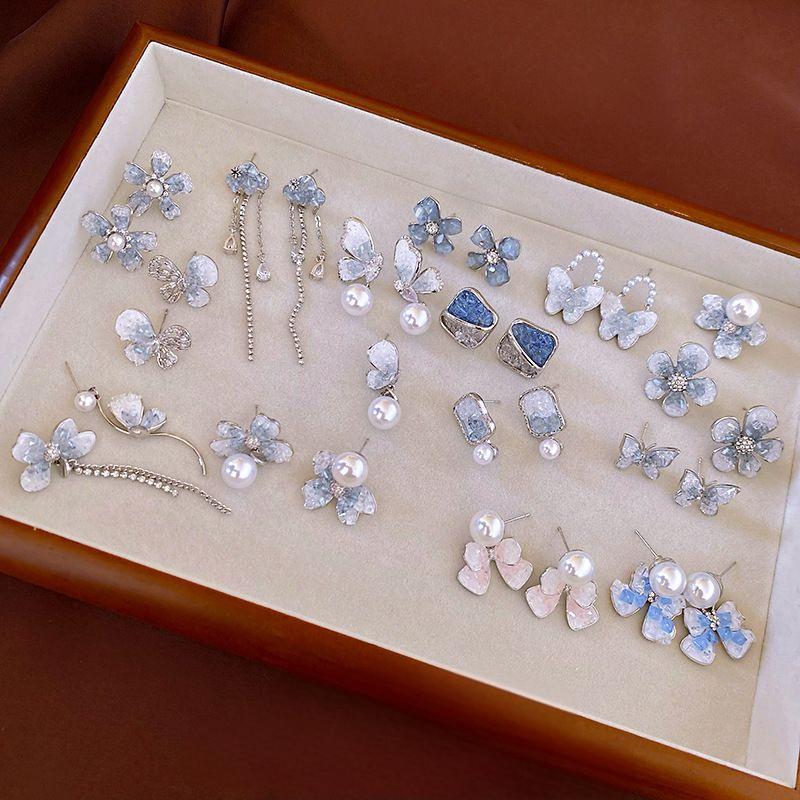 Gradient crystal fashion earrings