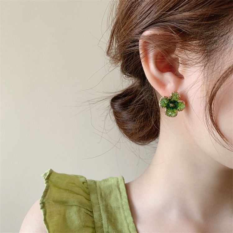 Gradient crystal fashion earrings