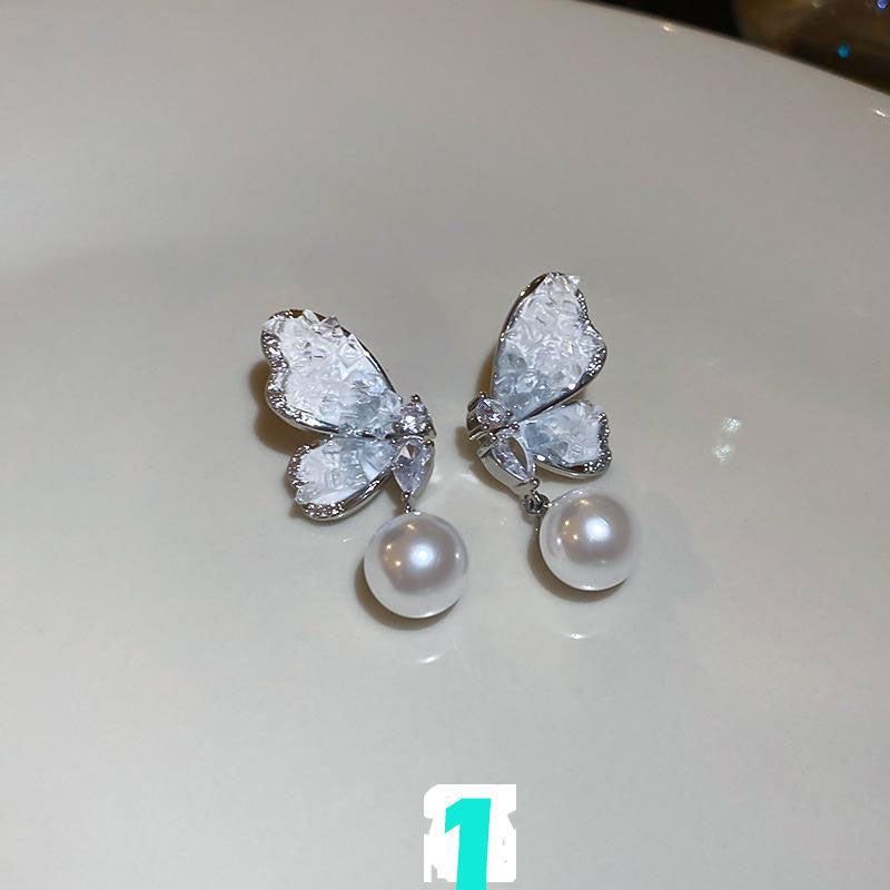 Gradient crystal fashion earrings