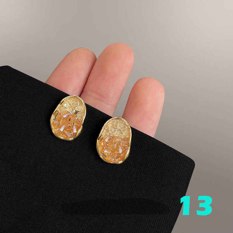 Gradient crystal fashion earrings