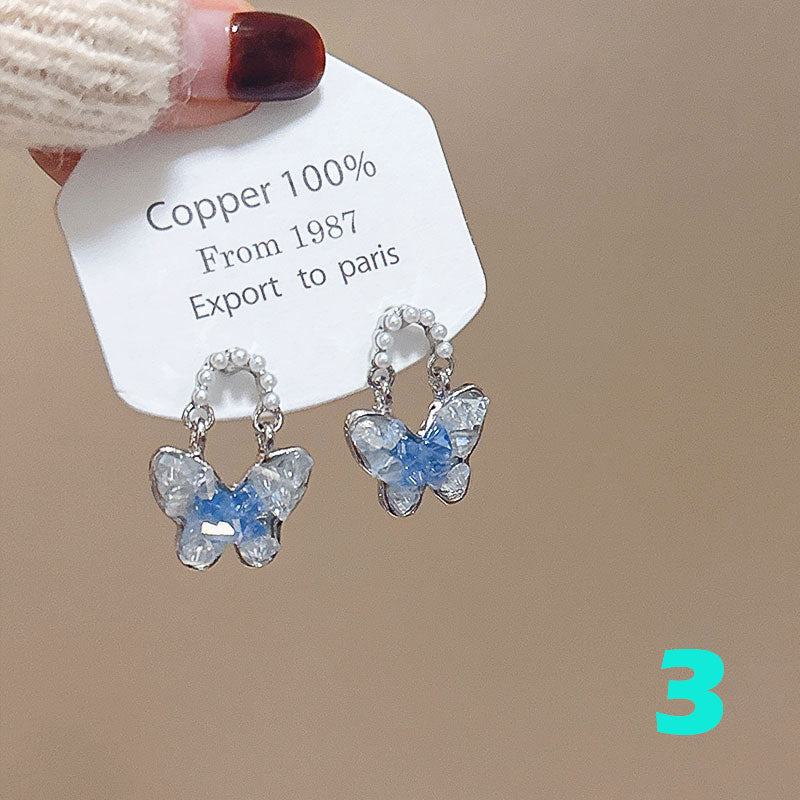 Gradient crystal fashion earrings