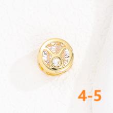 Gold Zodiac Zircon double-sided Birthstone Pendant 18k Gold Plated 12 Constellation Chain Necklace colored gemstone Jewelry Birthday Gift for Women