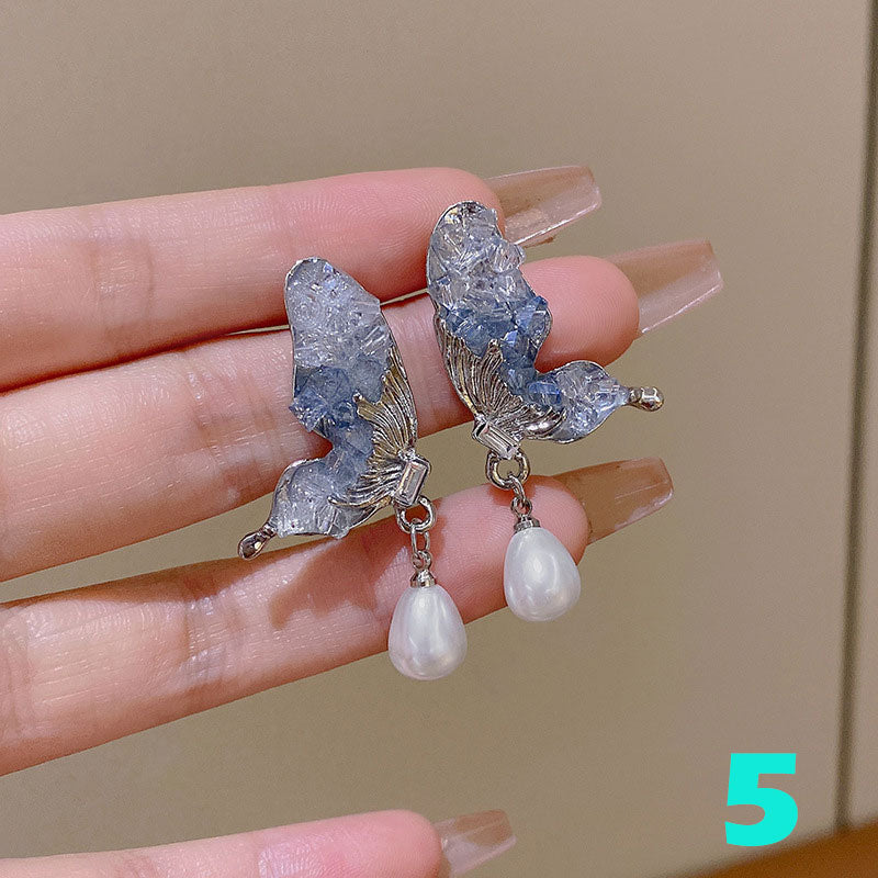 Gradient crystal fashion earrings