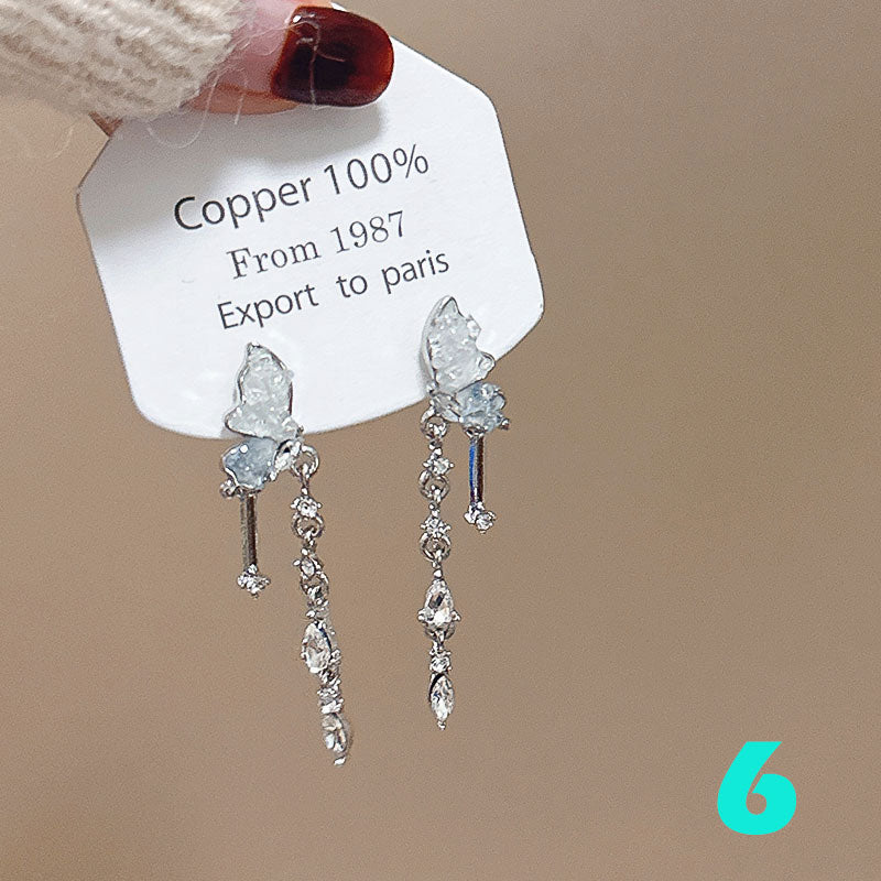 Gradient crystal fashion earrings