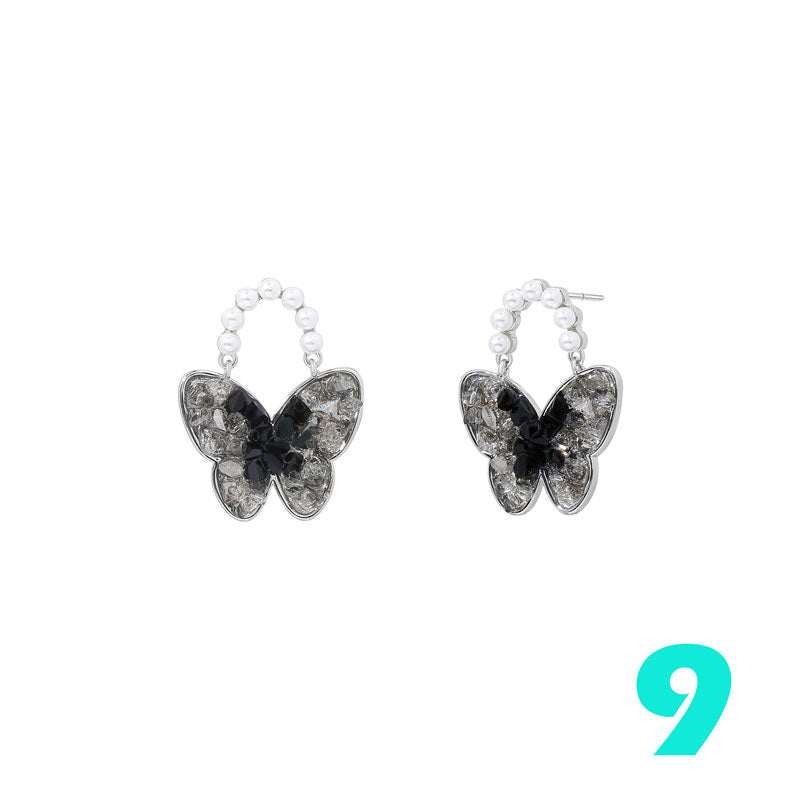 Gradient crystal fashion earrings