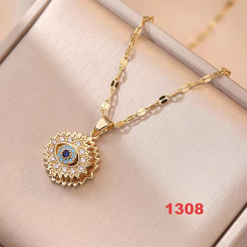 Shiny Spinner Necklace -Rotating flower necklace versatile titanium steel fashion accessory
