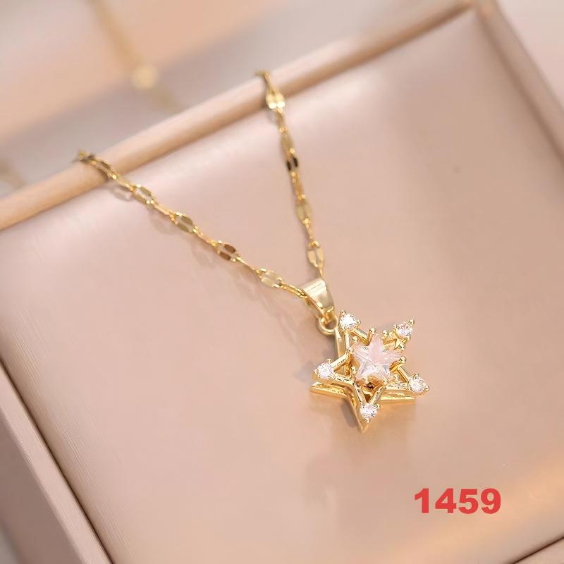 Shiny Spinner Necklace -Rotating flower necklace versatile titanium steel fashion accessory